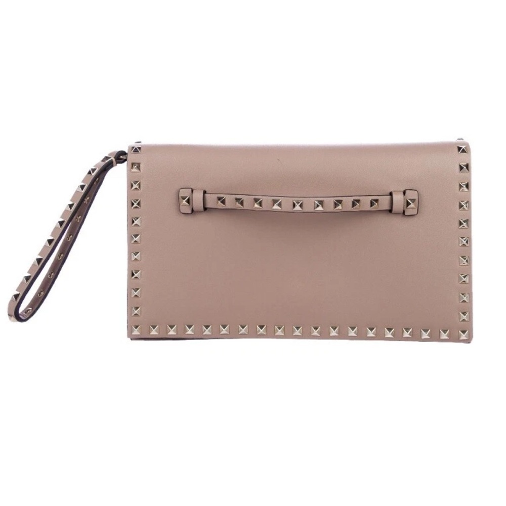 Valentino Garavani Beige Studded Wristlet